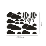 Hot Air Balloons & Clouds - White AW1199