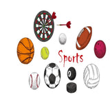 Sports Balls Wall Stickers AW7095
