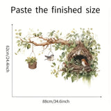 Bird Nest in Branch Wall Decal - AW011