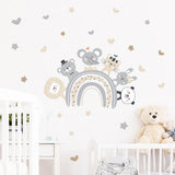 Animal Rainbow Nursery Wall Decal - AW64125