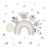 Animal Rainbow Nursery Wall Decal - AW64125