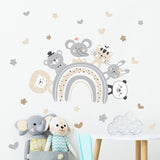 Animal Rainbow Nursery Wall Decal - AW64125