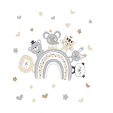 Animal Rainbow Nursery Wall Decal - AW64125