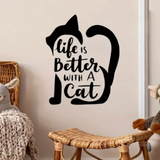 Life is better with a Cat Wall Decal - AW34798