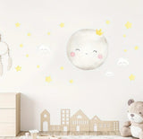 Cute Moon and Stars Wall Decal - AW64668