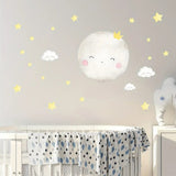 Cute Moon and Stars Wall Decal - AW64668