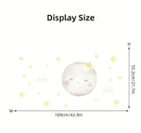 Cute Moon and Stars Wall Decal - AW64668