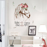 Boho Chic Gypsy Spirit Horse Wall Decal - AW7092