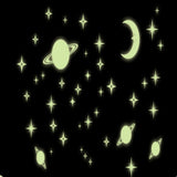 Glow in Dark Planets & Stars Wall Decals - AW0036