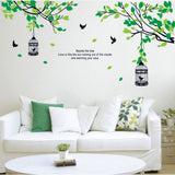 Tree Branch with Bird cages Wall Stickers - AW9045