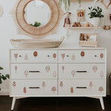 Rustic Tree Wall Art Stickers - Removable Wall Stickers