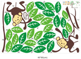Monkeys in Tree - Extra Large Nursery Wall Sticker / Wall Decal AW1206