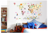 World Map / Atlas - Large Wall Mural Decal