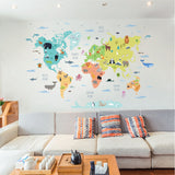 Map of the World - Removable Wall Sticker Decal AW69013