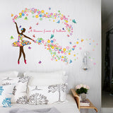 Flower Ballerina Wall Decal
