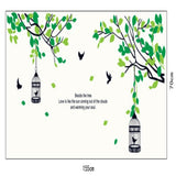 Tree Branch with Bird cages Wall Stickers - AW9045
