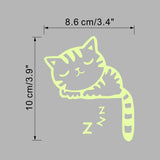 Glow in the dark sleeping cat light switch sticker