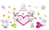Rabbits & Heart Wall decal - AW0861