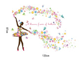 Flower Ballerina Wall Decal