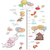 Animals & Balloons Height Chart Wall Decal - AW9275