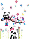 Cute Nursery Wall Decals - Pandas & Tree Branch