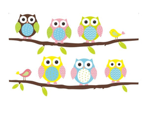 6 Owls on a Branch