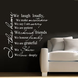 Quote Decal - In this Home... AW1056
