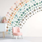 Soft Pastel Dots Wall Stickers - AW25005