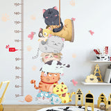 Cute Cat Height Chart Growth Chart Wall Stickers AW0035