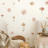 Pastel Flowers Wall Decal - AW2007