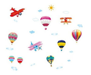 Planes & Hot Air Balloons - Kids room / Nursery Wall decal