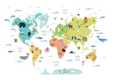 Map of the World - Removable Wall Sticker Decal