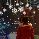 Hanging Snow Flakes  (White) Removable Christmas Wall Stickers AW6030