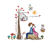 Girl & Boy sat on a Tree Stump