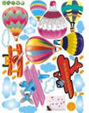 Planes & Hot Air Balloons - Kids room / Nursery Wall decal AW0622