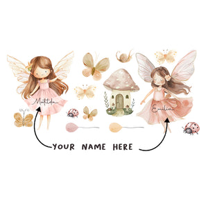 Personalised Fairies Wall Decals AW1011