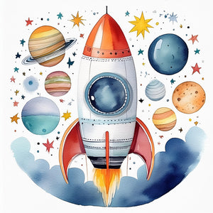 Rocket Wall Decal AWS1002