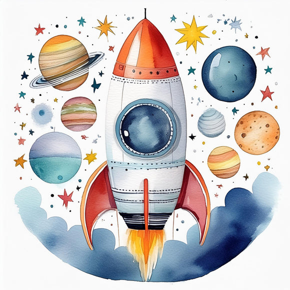 Rocket Wall Decal AWS1002