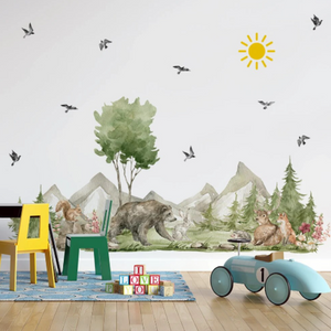 Wildlife Forest Adhesive wall Mural AW394