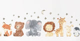 Water Colour Effect Baby Animal Wall Decals