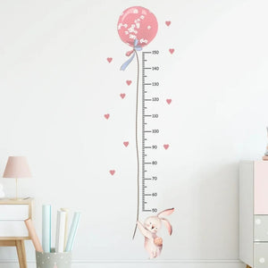 Pink Bunny & Balloon Height Chart AW66531