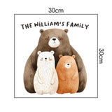 Personalised Family Bear Wall Decal AW1029