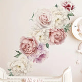 White and Pink Peonies Flowers AW341