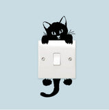 Little Black Cat Light Switch Sticker AW2016