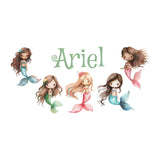 Mermaid & Friends Personalised Wall Decals AW7294