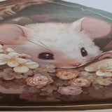 Whimsical White Mouse Flowers in a hole AW009