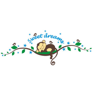 Sweet Dreams Monkey Wall Stickers AW1203