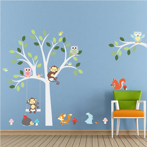 Tree & Sleeping Monkey Nursery Wall Sticker