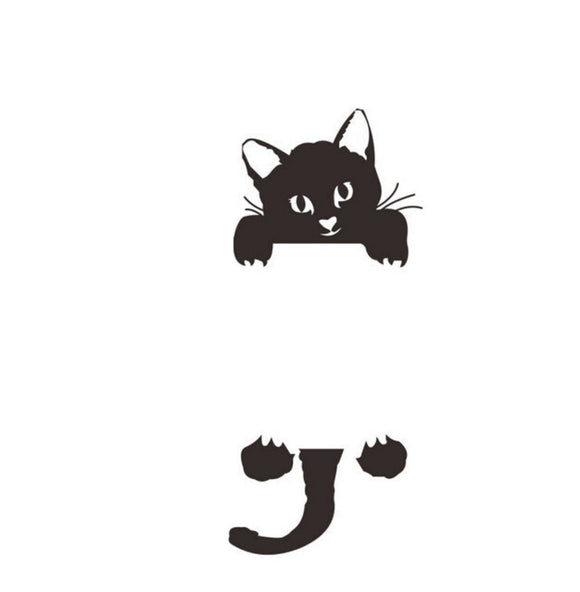 Little Black Cat Light Switch Sticker AW2016