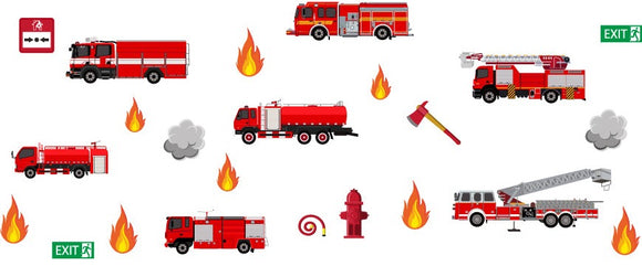 Fire Truck / Fire Engine Wall Stickers